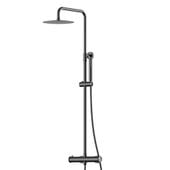 Deszczownica z bateria prysznicowa termostatyczna WEZER NIO16T-18-GUNGREY