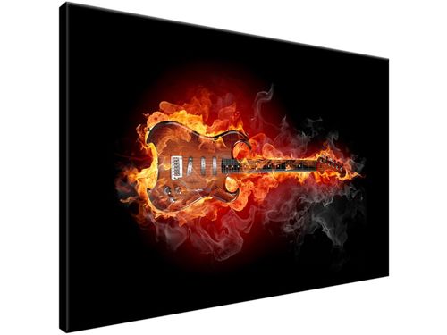 Obraz drukowany Płonąca gitara 90x60 super na Arena.pl