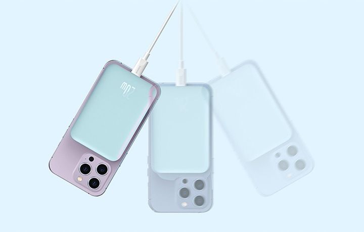 BASEUS MAGNETYCZNY POWER BANK LED KABEL USB-C 6000MAH 20W POWERBANK MAGSAFE zdjęcie 4