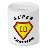 Skarbonka Na Dzień Nauczyciela Super Teacher Z Nadrukiem Ze Zdjęciem