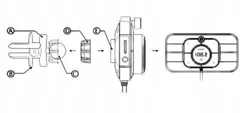 Transmiter FM Bluetooth Ładowarka USB QC SAVIO TR-14 Zestaw na Arena.pl