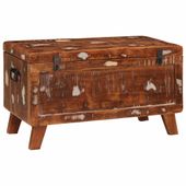 Skrzynia do przechowywania Z blokadą lite drewno z odzysku