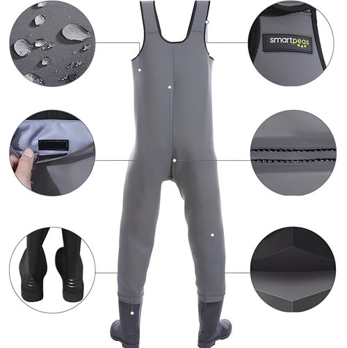 Wodoszczelne, oddychające neoprenowe wodery Smartpeas z gumowymi kozakami na Arena.pl