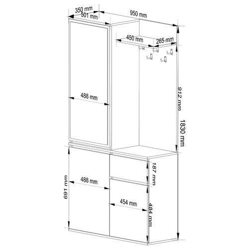 ZESTAW NA PRZEDPOKÓJ ENTRO PK DĄB ARTISAN na Arena.pl