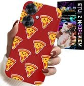 ETUI DO OPPO RENO11 F 5G - WZÓR Z WESOŁĄ PIZZĄ NA CZERWONYM TLE