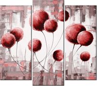 90 80CM OBRAZ T3 ELEM ABSTRAKCYJNE DMUCHAWCE CZERWIENI DRUK ŚCIENNY