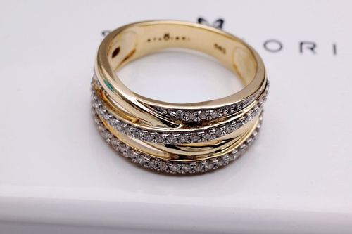 Złoty pierścionek PXD1267 - Diament na Arena.pl