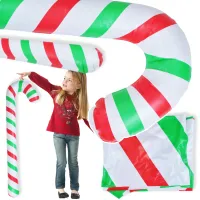 Dmuchana ozdoba świąteczna zabawka balon cukierek świąteczny laska xxl