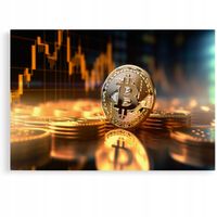 2 x Obraz 120x80 bitcoin giełda pieniądze ekonomiczny
