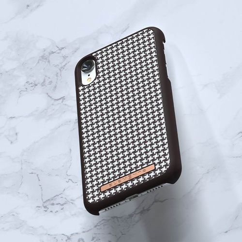 Nordic Elements Saeson Idun - Materiałowe etui iPhone XR (Dark Brown Pattern 2) na Arena.pl