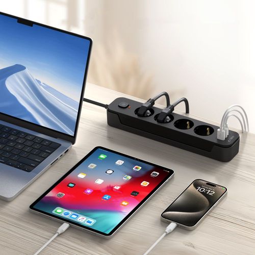 tech-protect pcl4x3 power strip long 2 usb & 1 type-c & 4 socket na Arena.pl