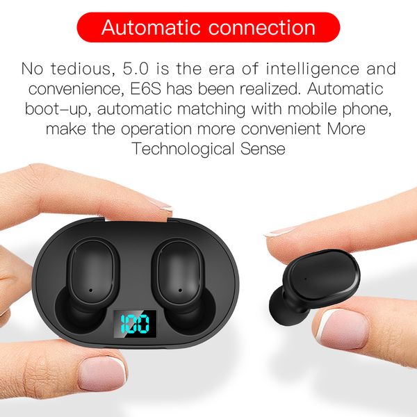 ND41_dS_59428 Słuchawki bluetooth E6s czarny zdjęcie 13