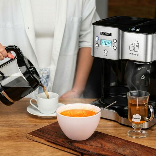 Ekspres przelewowy kawy 2w1 Yoer 1900W +Dystrybutor wody na herbatę na Arena.pl