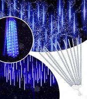 Lampki Sople LED 50 cm spadający śnieg Meteory 8 szt. IP44 dekoracja