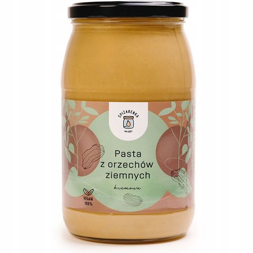 MASŁO ORZECHOWE 900g pasta z orzechów ziemnych SMOOTH krem - SPIŻARENKA na Arena.pl