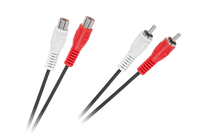 KPO2661-5 Kabel 2 x RCA wtyk - 2 x RCA gniazdo 5m