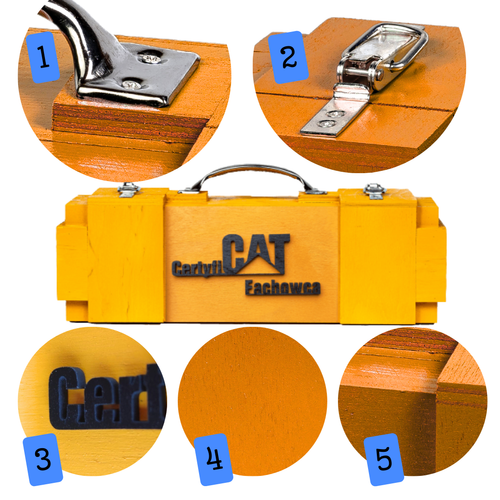 PREZENT DLA operatora koparki budowlańca  - Masywna Drewniana Skrzynka na Arena.pl