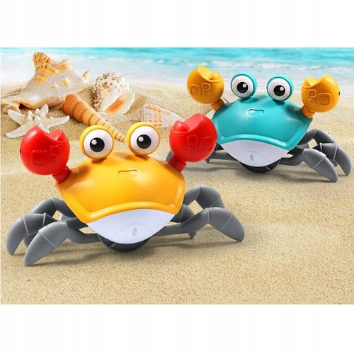 KRAB INTERAKTYWNY PEŁZAJĄCY UCIEKAJĄCY DŹWIĘK muzyka gra czujnik + BATERIE na Arena.pl