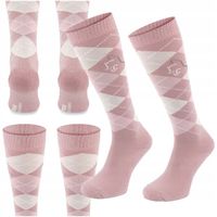 Wygodne bawełniane skarpety do jazdy konno w romby Comodo 80% bawełny