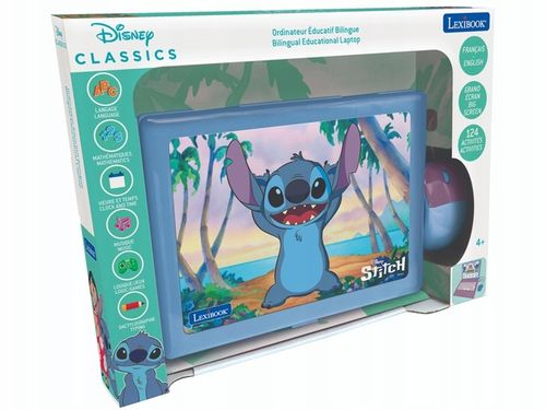 Dwujęzyczny laptop edukacyjny Lexibook Stitch pol/ang komputerek dla dzieci na Arena.pl