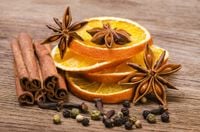 FOTOTAPETA kuchenna POMARAŃCZE PRZYPRAWY 260x180