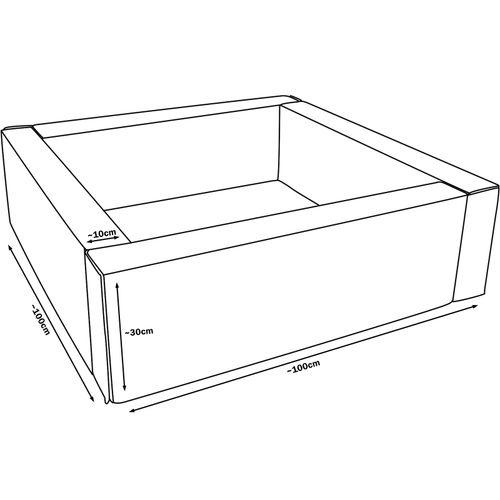 Kwadratowy suchy basen z ekoskóry z 300 piłeczkami SUPER ZABAWA DLA DZIECKA na Arena.pl