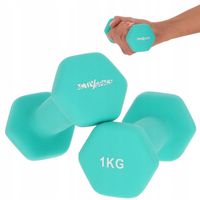 HANTELKI DO ĆWICZEŃ MIĘŚNI TRENINGU FITNESS 2X1 KG CIĘŻARKI HANTLE
