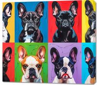 Obraz 100x90cm Buldogi Francuskie