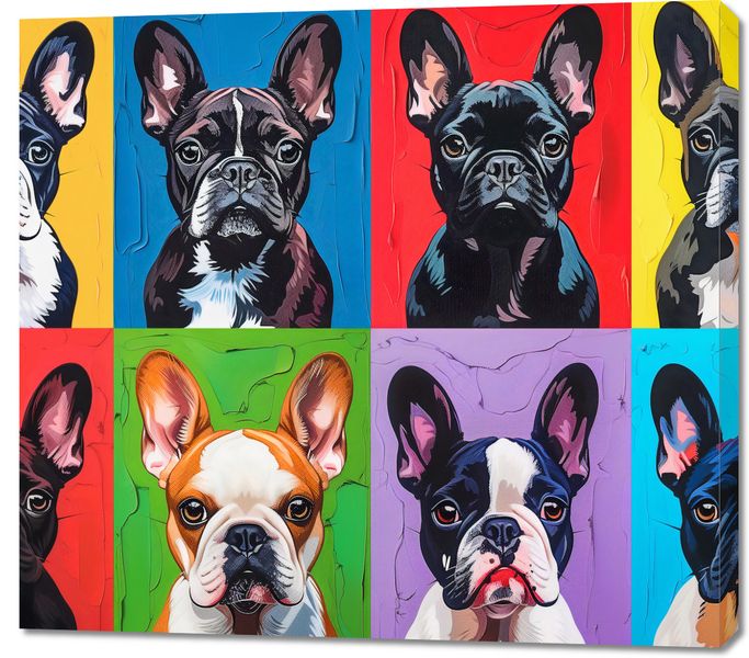 Obraz 100x90cm Buldogi Francuskie zdjęcie 1