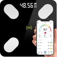 waga łazienkowa elektroniczna analityczna slim 180kg smart bluetooth czarna