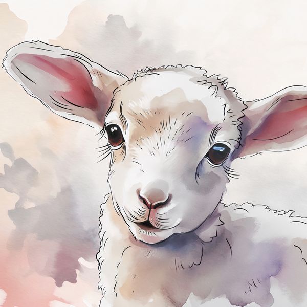 Plakat 60x60cm Mała Owieczka zdjęcie 1
