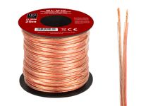 Przewód głośnikowy 2x0,22mm przezroczysty 25m