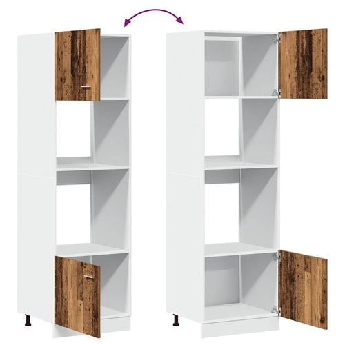 Szafka na mikrofalówkę, Lyon, stare drewno, 60x57x207 cm na Arena.pl