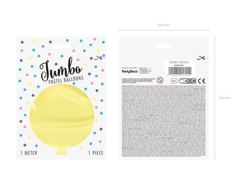 "Balon okrągły 1m, Pastel Light Yellow" na Arena.pl