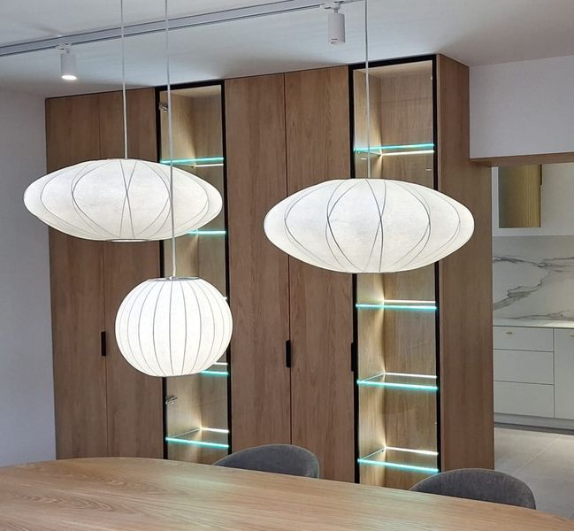 Lampa wisząca SILK biała 40 cm zdjęcie 3