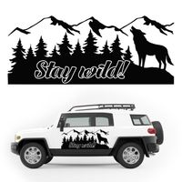 NAKLEJKA NA SAMOCHÓD napis las góry KAMPER przyczepę kempingową 120 cm