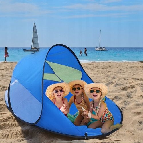 DUŻY NAMIOT PLAŻOWY SKŁADANY PRZENOŚNY PARAWAN SAMOROZKŁADAJĄCY DLA DZIECI na Arena.pl