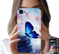 ETUI DO IPHONE 6 / 6S - NIEBIESKI MOTYLEK, MOTYL, DAMSKIE WZORY