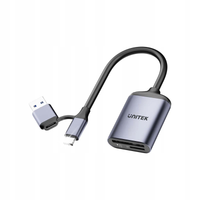 Unitek Czytnik kart pamięci 2w1 USB-C/A SD 4.0, transfer danych do 312 MB