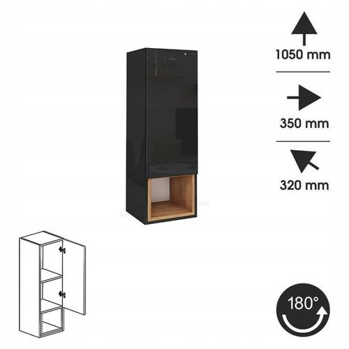 Meble do salonu Meblościanka czarna craft PREMIUM na Arena.pl