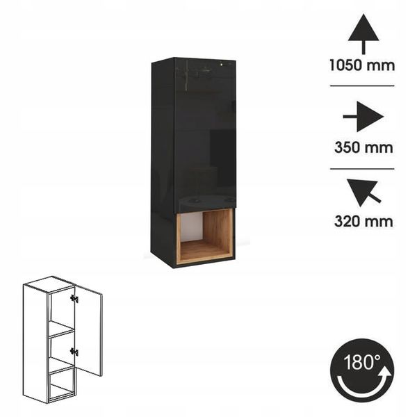 Meble do salonu Meblościanka czarna craft PREMIUM zdjęcie 6