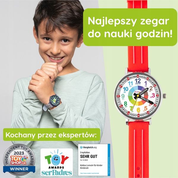 Kiddus Nauczyciel Czasu Polski Czerwony zdjęcie 3
