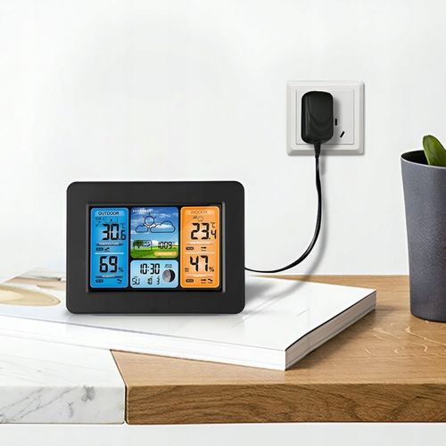 BEZPRZEWODOWA STACJA POGODOWA POGODY Higrometr Termometr Czujnik Zegar Data na Arena.pl