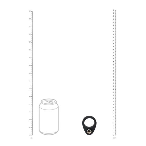 liquid silicone single weighted ball cockring - black na Arena.pl