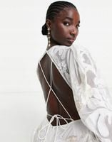 Asos Edition gfq HAFT ANASTASIA ŚLUBNA SUKNIA XXJ XS