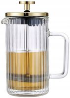 Zaparzacz do kawy herbaty szklany 600ml French Press srebrny KLAUSBERG 7760
