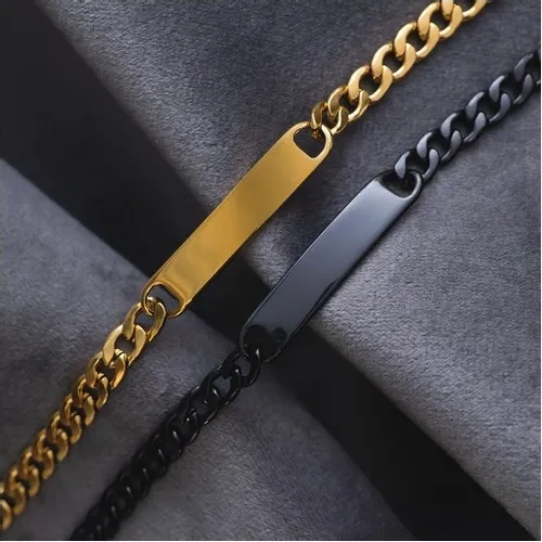 Bransoletki dla par z grawerem pancerka ze stali na Arena.pl