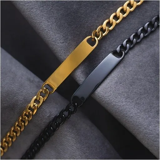 Bransoletki dla par z grawerem pancerka ze stali zdjęcie 11