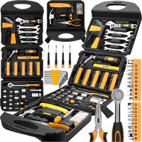 ZESTAW NARZĘDZI KLUCZY WALIZKA NARZĘDZIOWA CRV NASADKI BITY 165 ELE DEKO