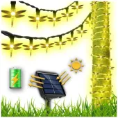 GIRLANDA SOLARNA OGRODOWA WAŻKI 30 LED 6M Lampy Lampki Solarne Ogrodowe